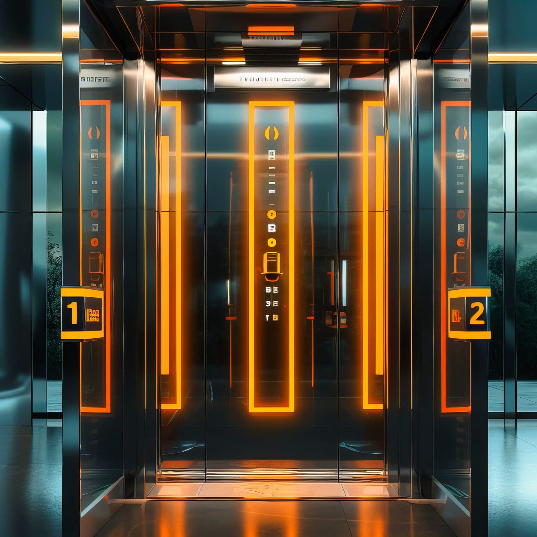 Concepto futurista de la marca en movimiento