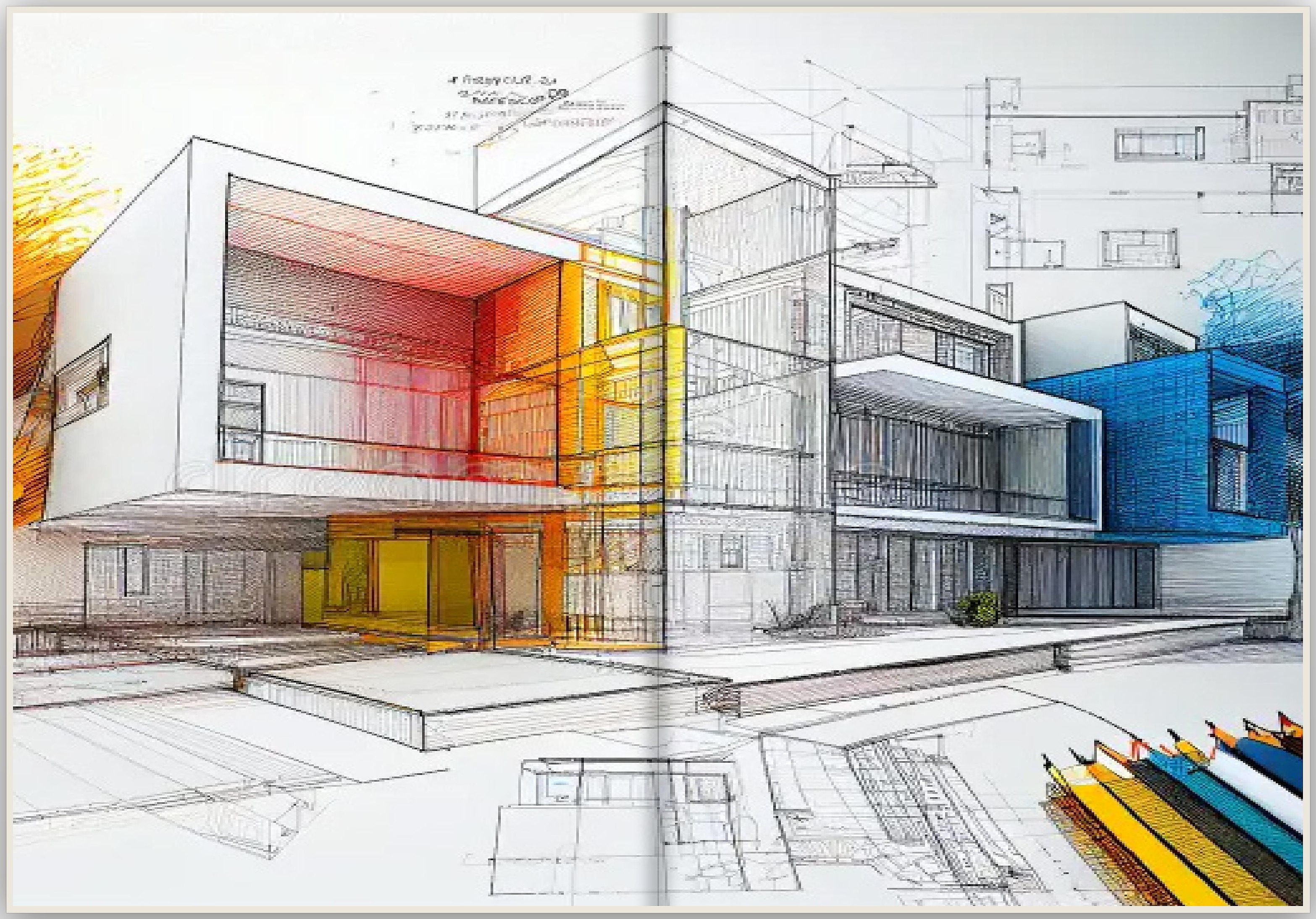 Doble página: boceto de diseño